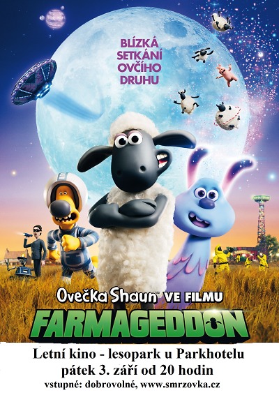 Letní kino na Smržovce ukáže Ovečku Shaun ve filmu Farmageddon