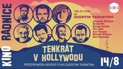 Tarantinův film Tenkrát v Hollywoodu uvedou v Jablonci už 14. srpna