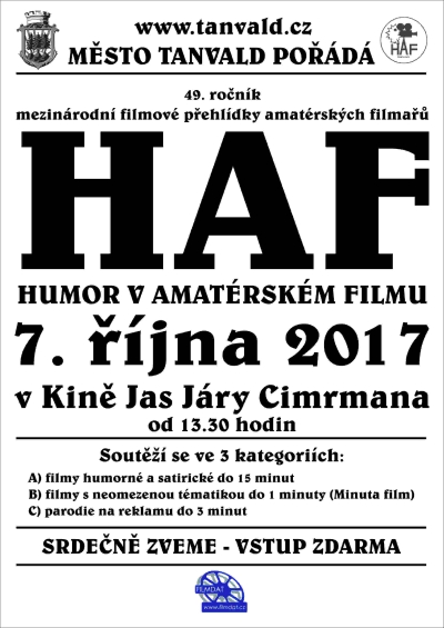V tanvaldském kině Jas se koná přehlídka HAF 2017