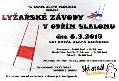 Lyžaře i snowboardisty čeká obří slalom ve Zlaté Olešnici
