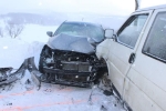 Nehoda dvou vozidel v Kořeniově za snížené viditelnosti
