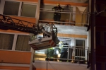 Požár na balkoně výškové budovy v Liberci Na Bídě