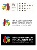 Vítězné logo Her olympiády dětí a mládeže v Libereckém kraji 2019