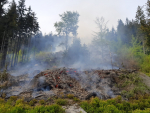 Požár lesa na Tanvaldském Špičáku
