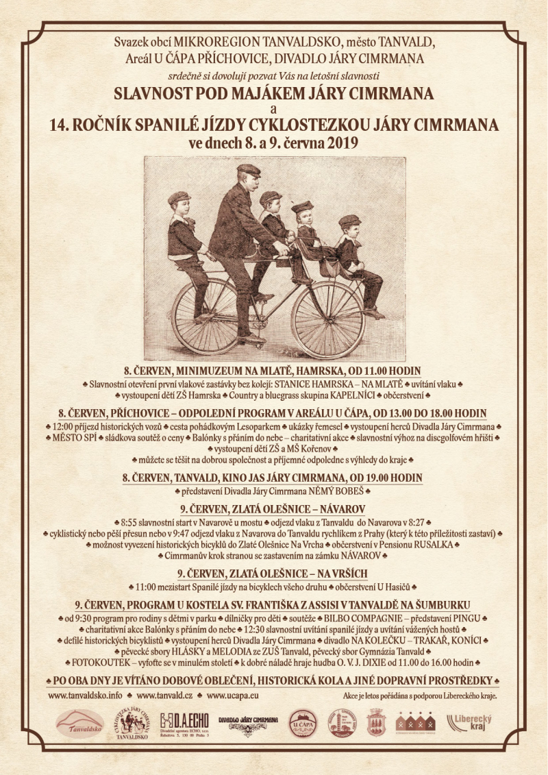 Plakát Slavnosti Járy Cimrmana 2019
