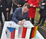 Podepsání prohlášení u příležitosti oslav 160. výročí železničního spojení Liberec - Žitava v polském Porajówě