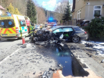 Nehoda dvou aut mezi Železným Brodem a Malou Skálou