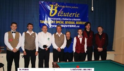 Extraligový tým kulečníku postoupil na druhou příčku