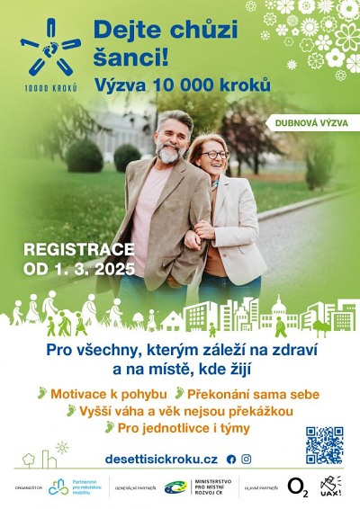 Autor foto:Archiv 10 000 kroků Celorepubliková Výzva 10 000 kroků začíná 1. dubna