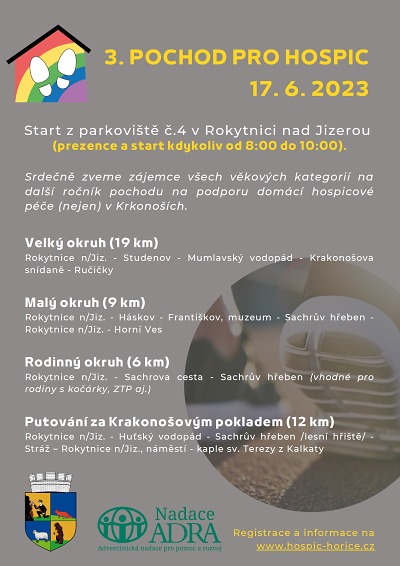 V Rokytnici pořádají potřetí Pochod pro hospic
