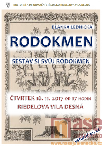 Sestavte si svůj rodokmen v Riedelově vile v Desné 