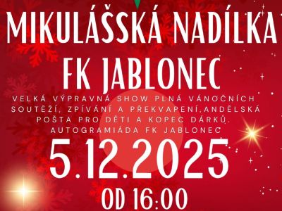 Mikulášská nadílka u Střelnice nabídne program pro děti i autogramiádu