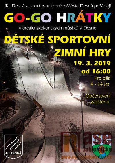 Dětské sportovní zimní hry pořádají pod můstky v Desné