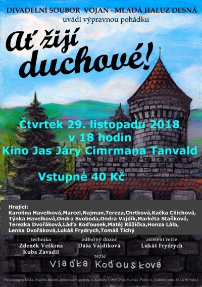 V Tanvaldu potěší divadelní zpracování filmu Ať žijí duchové!