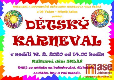 Dětský karneval chystají v Desné