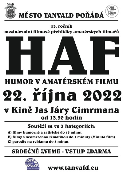 V tanvaldském kině proběhne 53. ročník přehlídky HAF