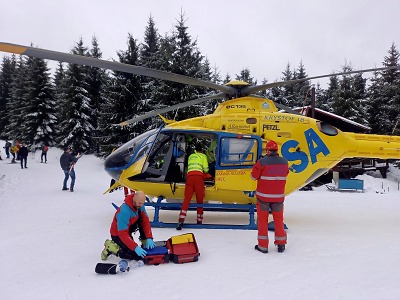 Náročná resuscitace běžkaře na hřebenech Jizerských hor