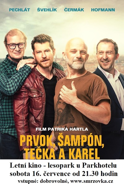 Letní kino na Smržovce představí komedii Prvok, Šampón, Tečka a Karel