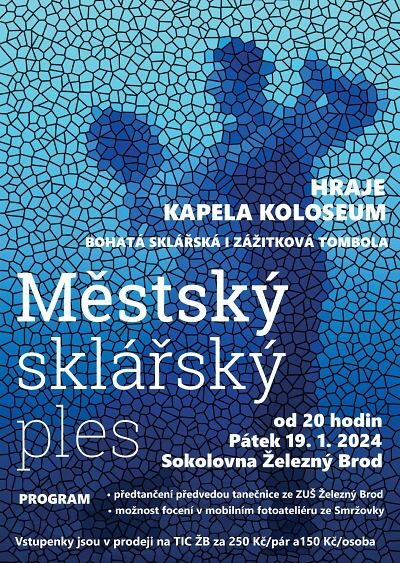 Městský sklářský ples připravují v Železném Brodě na 19. ledna