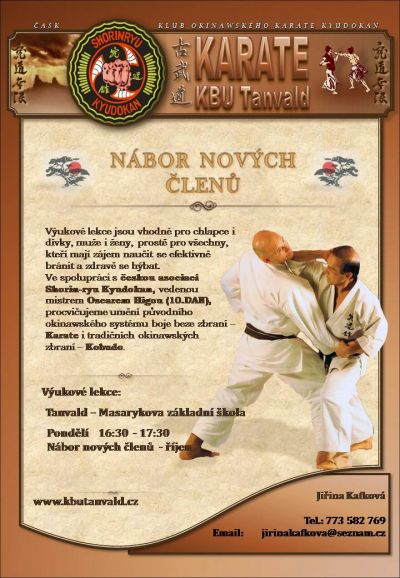 Karatisté Tanvaldu zvou mezi sebe nové členy