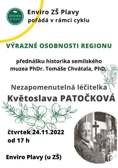 V Plavech zvou na přednášku o známé léčitelce