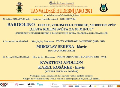 Již 65. ročník festivalu Tanvaldské hudební jaro zahájí Bardolino