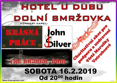 Charitativní koncert na Smržovce přispěje na léčbu pro Marušku