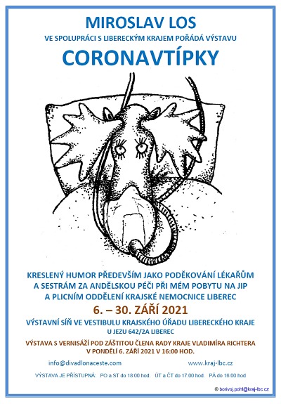 Miroslav Los na krajském úřadě uvede své Coronavtípky