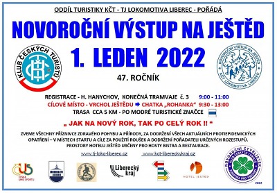 Nadšenci opět vystoupají na Nový rok na vrchol Ještědu