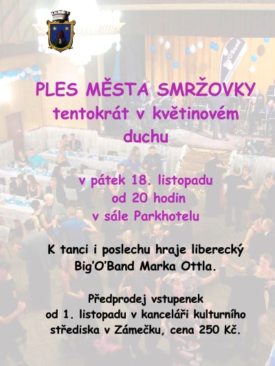 Autor foto:Archiv města Smržovka Ples města Smržovka se koná 18. listopadu