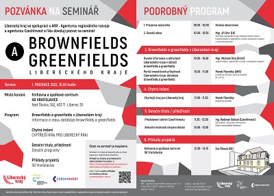 Kraj chystá další seminář, který přiblíží brownfieldy a greenfieldy