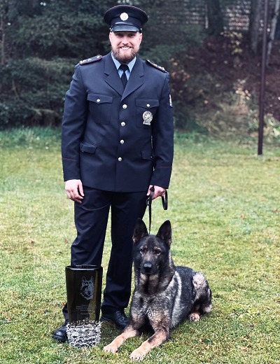 Autor foto:Archiv Policie ČR Psovodem roku 2023 se stal Filip Dvořák se psem Emanem