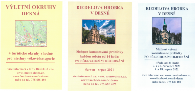 Lákají k návštěvě Riedelovy hrobky a výletním okruhům v Desné