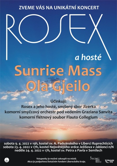 Sunrise Mass zazní poprvé v Libereckém kraji