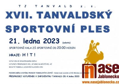 Pozvánka na XVII. Tanvaldský sportovní ples