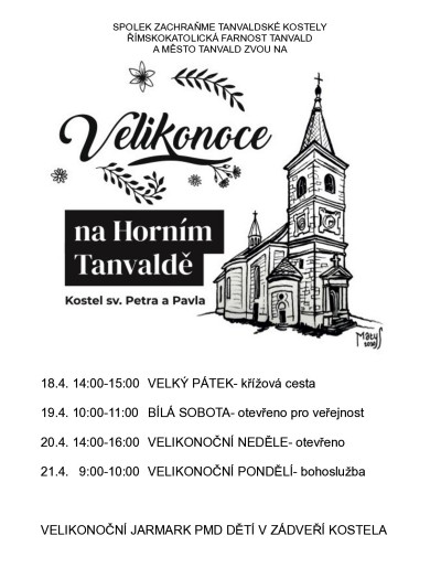 Velikonoce na Horním Tanvaldě v kostele sv. Petra a Pavla