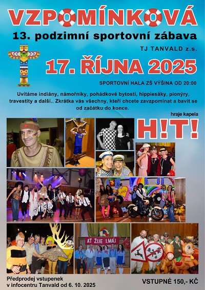 Sportovní Vzpomínková zábava bude v tanvaldské hale Výšina
