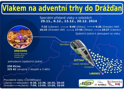 Cestování vlakem do Drážďan bude o adventu pohodlnější