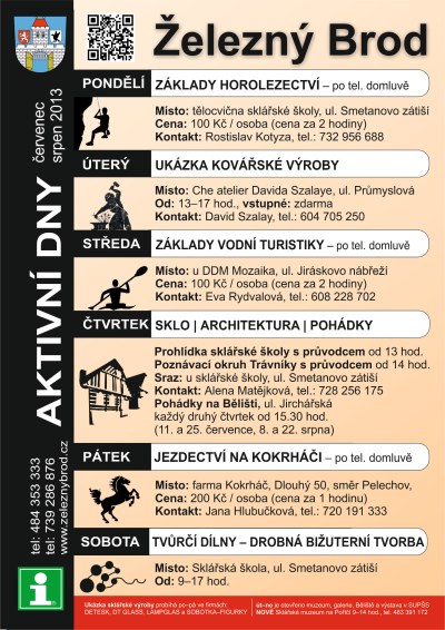 O prázdninách v Železném Brodě opět funguje nabídka aktivních dnů