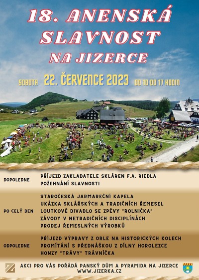 Jizerku v roce 2023 poosmnácté oživí Anenská sklářská slavnost