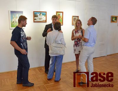 Obrazem: Vernisáž výstavy obrazů Vladimíra Balcara