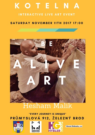 Be Alive Art neboli Hesham Malik při práci