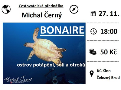 O karibském ostrově Bonaire bude povídat Michal Černý