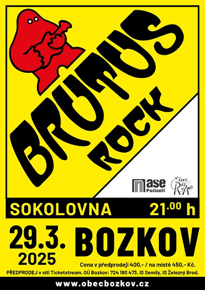 Autor foto:Archiv obce Bozkov Pravý český bigbít přiveze do Bozkova skupina Brutus