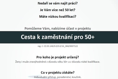 Projekt Cesta k zaměstnání pro 50 plus je pomocí pro starší uchazeče
