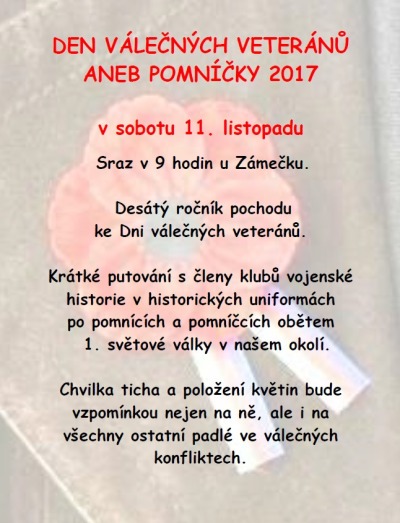 Válečné veterány podesáté uctí procházkou na Smržovce