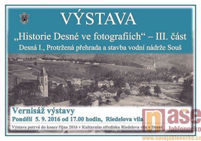 V Riedlově vile zahájí výstavu Historie Desné ve fotografiích