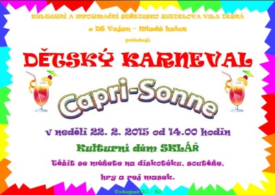 V Desné zvou na dětský karneval Capri-Sonne