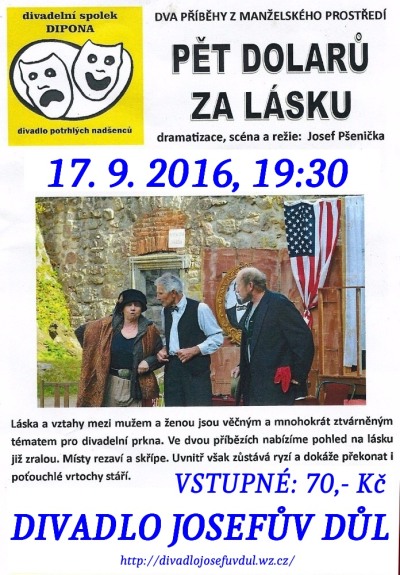 V josefodolském divadle zahraje O´Henryho povídku spolek Dipona