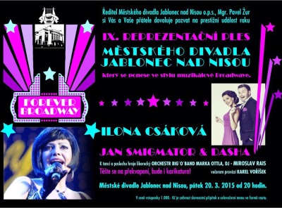 Reprezentační ples městského divadla přivítá Ilonu Csákovou či Dashu